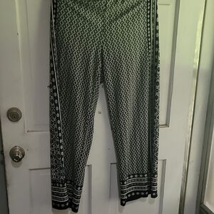 Anthony Richards Geometric Black and White Wide Leg Pants